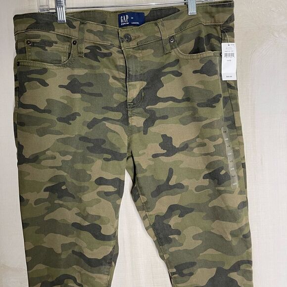 Gap new with tags camouflage mid rise ankle legging, size 14 - Picture 10 of 16